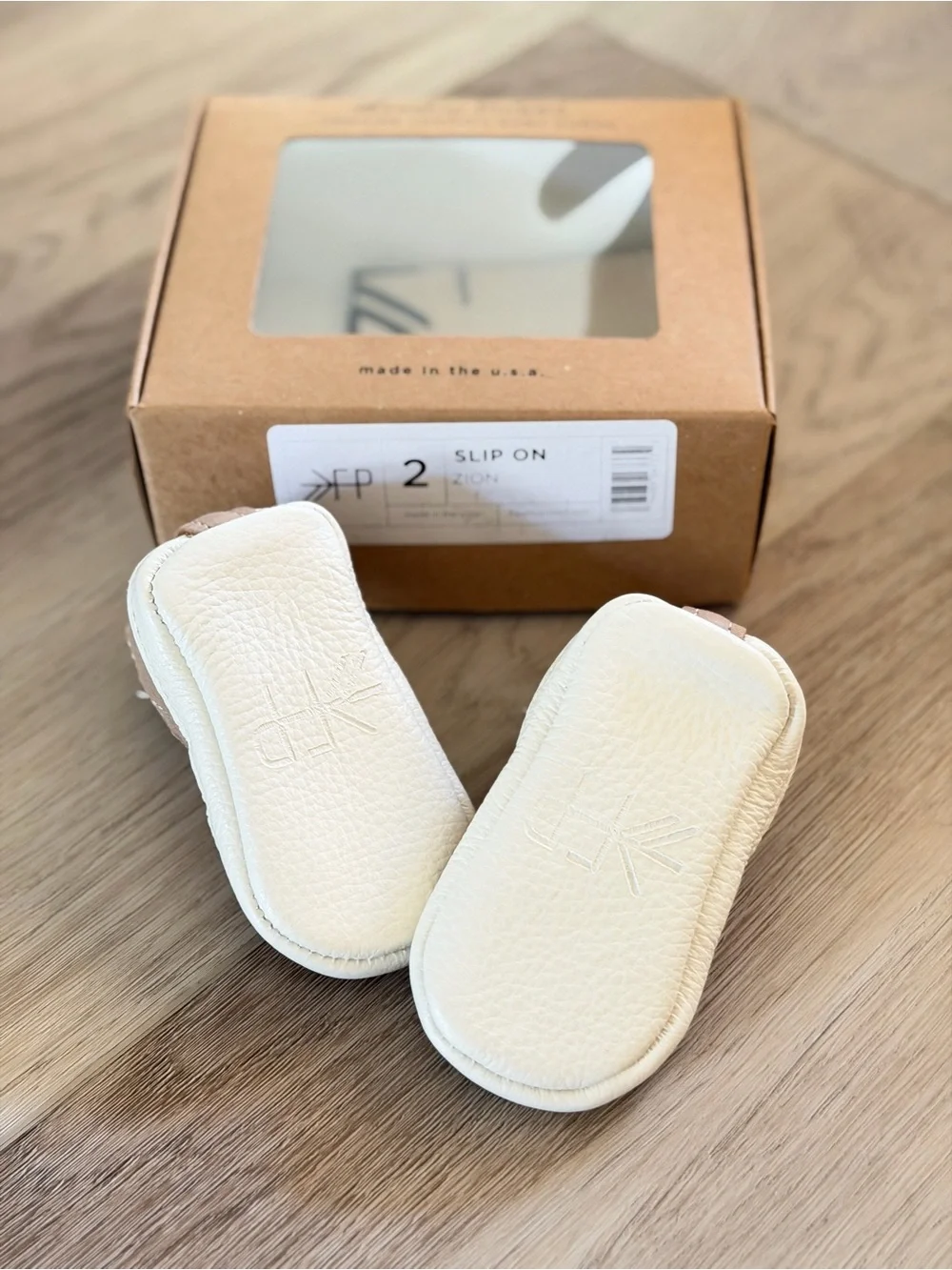 Freshly Picked Zion Slip-On Baby Shoes in Tan